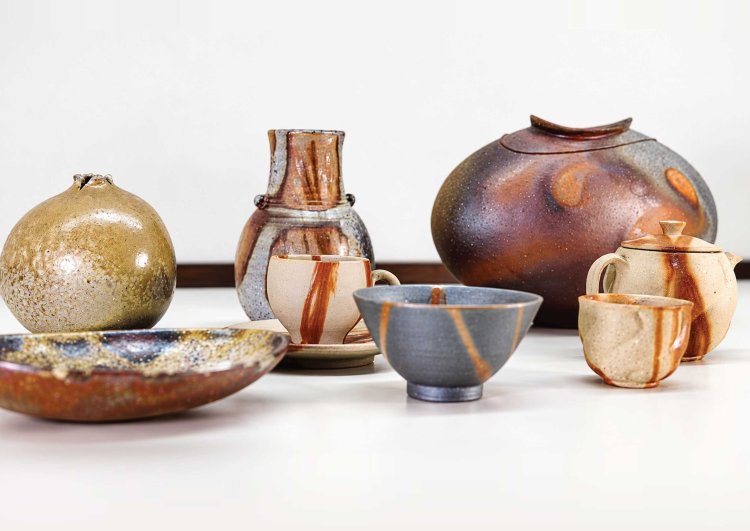 Bizen Keramik Gefässe