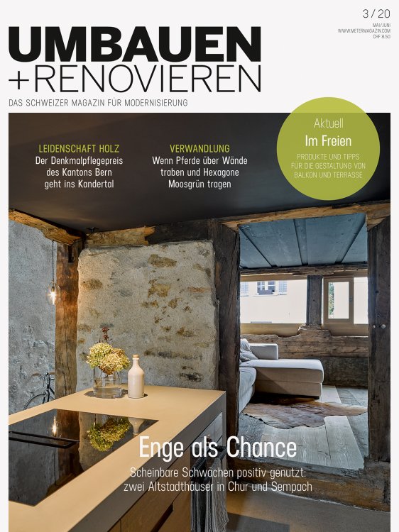 Cover der Zeitschrift Umbauen+Renovieren 3/20.