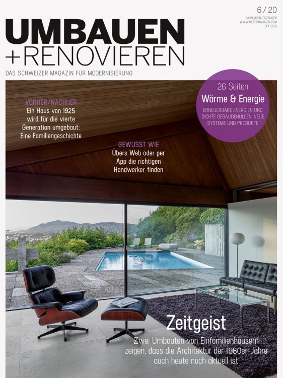 Cover des Magazins Umbauen+Renovieren Ausgabe 6/20.