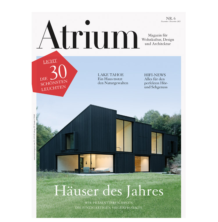 Cover der Ausgabe Nr. 6 von Atrium mit einem Einfamilienhaus mit schwarzer Hülle.