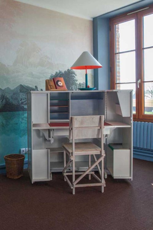 Arbeitsecke in Altbau-Zimmer