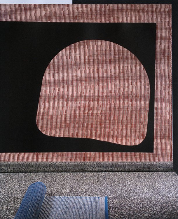 Ein Teppich aus Naturfasern, gewoben in einer historischen Manufaktur, der Designerin Julie Richoz.