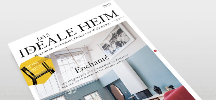 Das Ideale Heim Heft schräg auf grauer Oberfläche