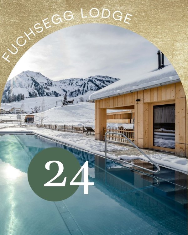 Outdoor-Wellnessbereich im Schnee